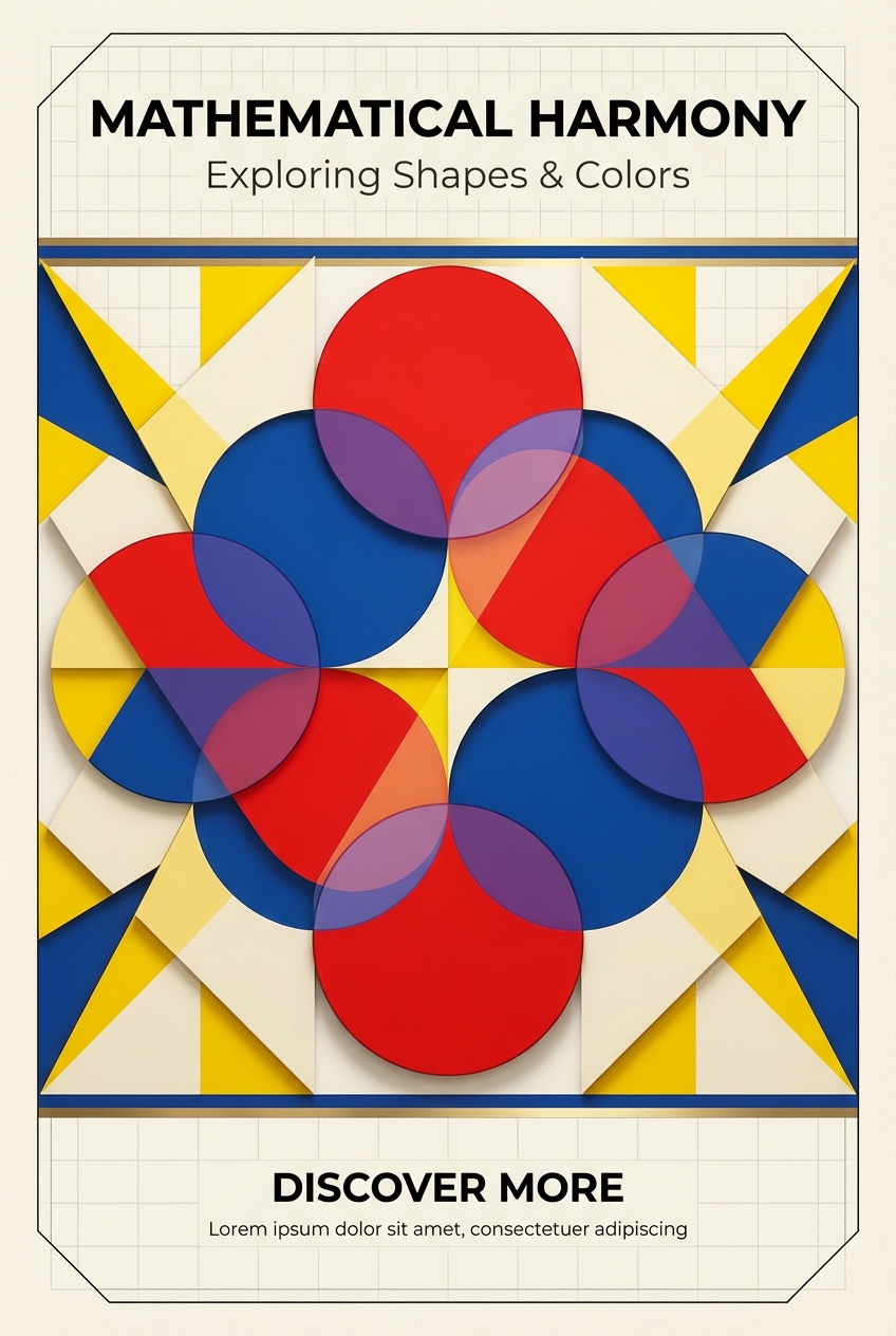 Bauhaus Mathematical Red Art - for wall decoration | poster.sh