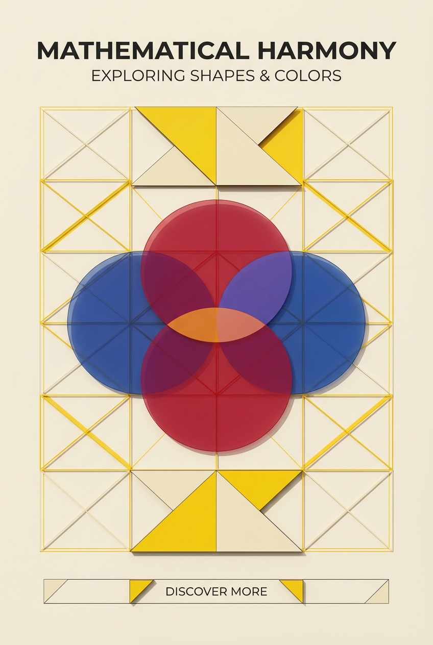 Bauhaus Mathematical Red Art - for online marketing | poster.sh