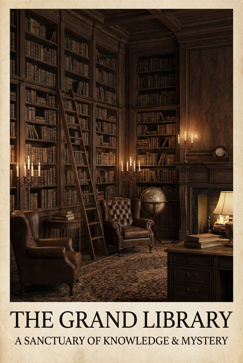Ilustración Dark Academia - para decoración de pared | poster.sh