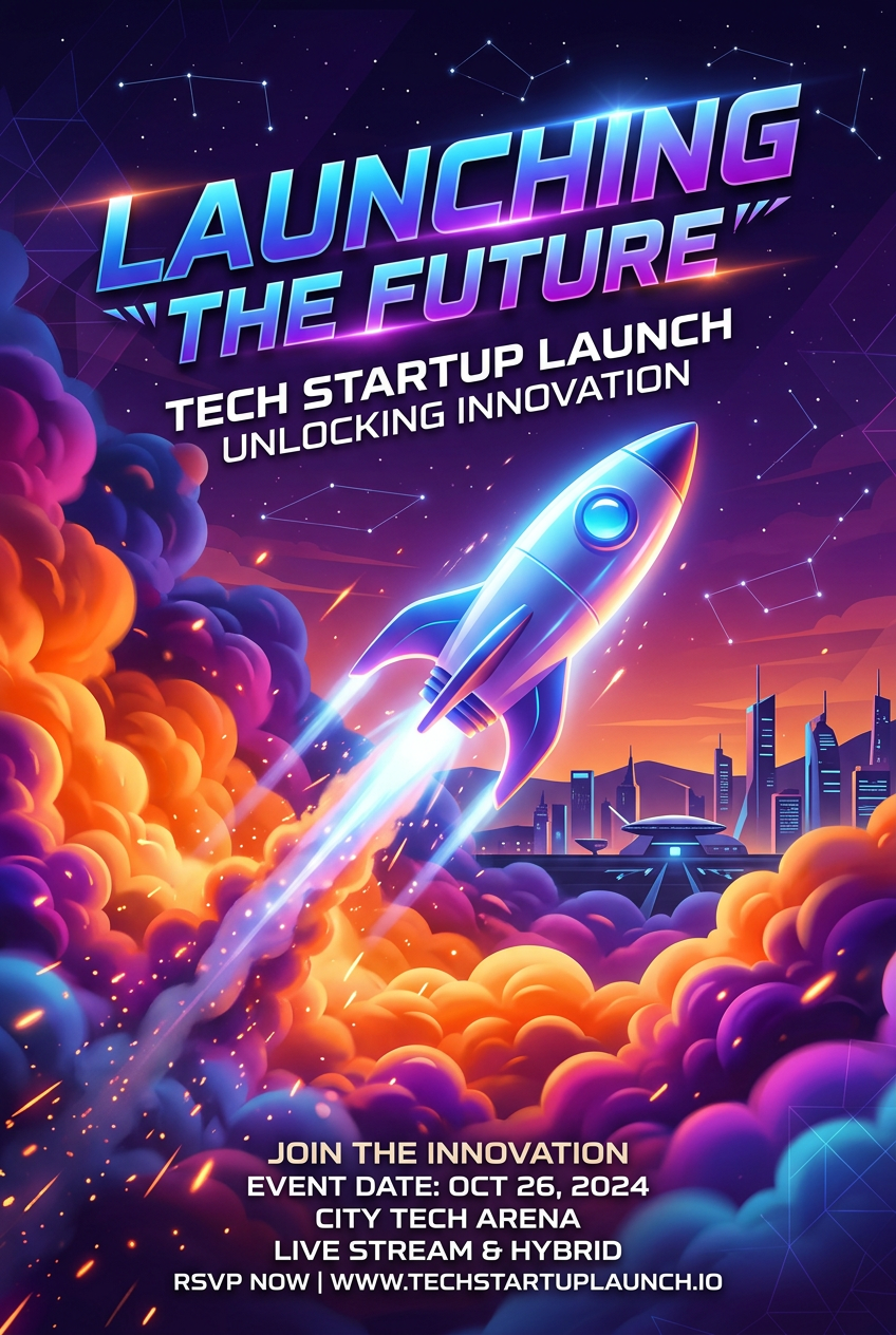 Futurism Tech Vibrant Poster - for wall decoration | poster.sh