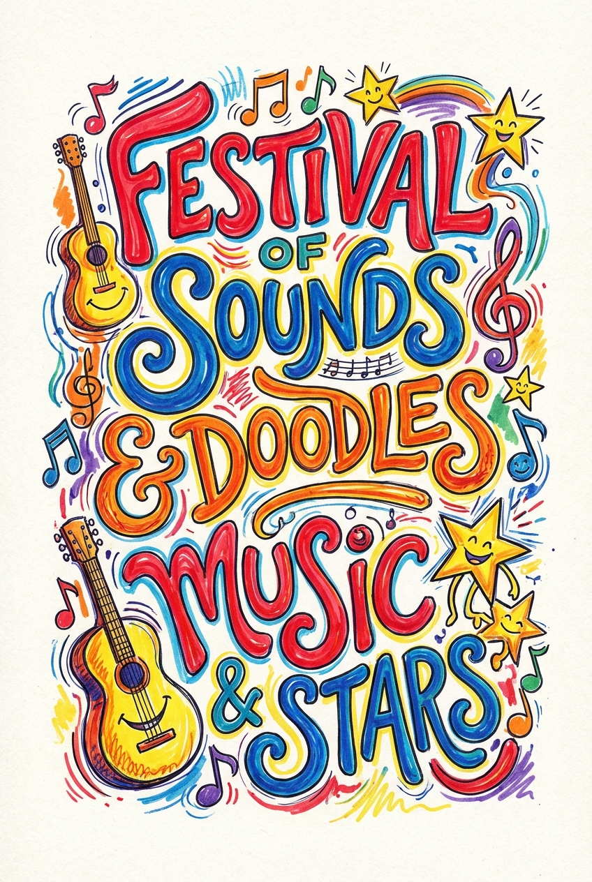 Colorful Marker Pen Music Vibrant - for music promotion | poster.sh