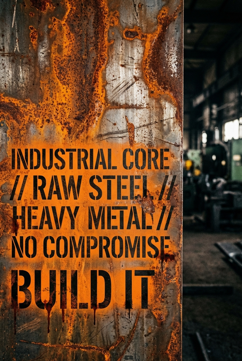 Industrial Brand Orange Poster - for wall decoration | poster.sh