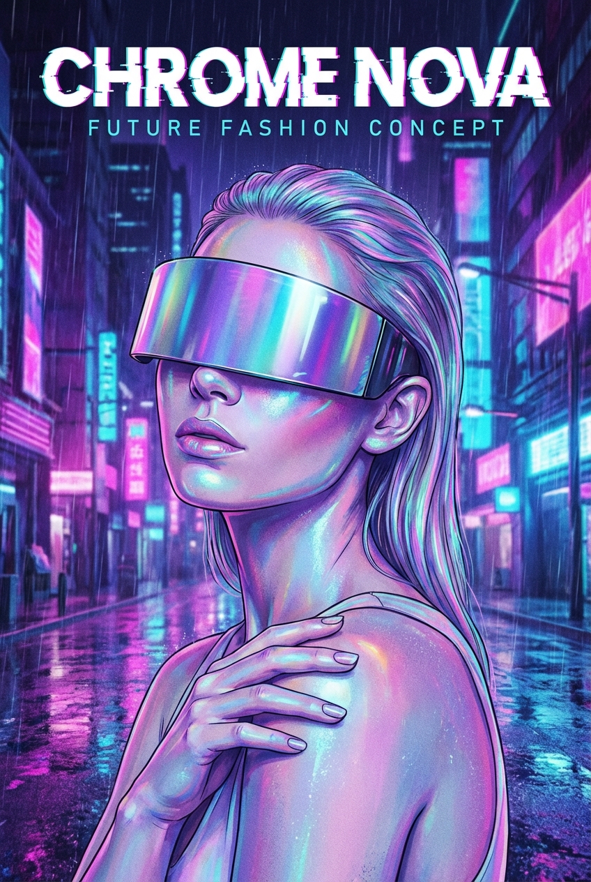 Holographic Illustrating Blue - for technology branding | poster.sh