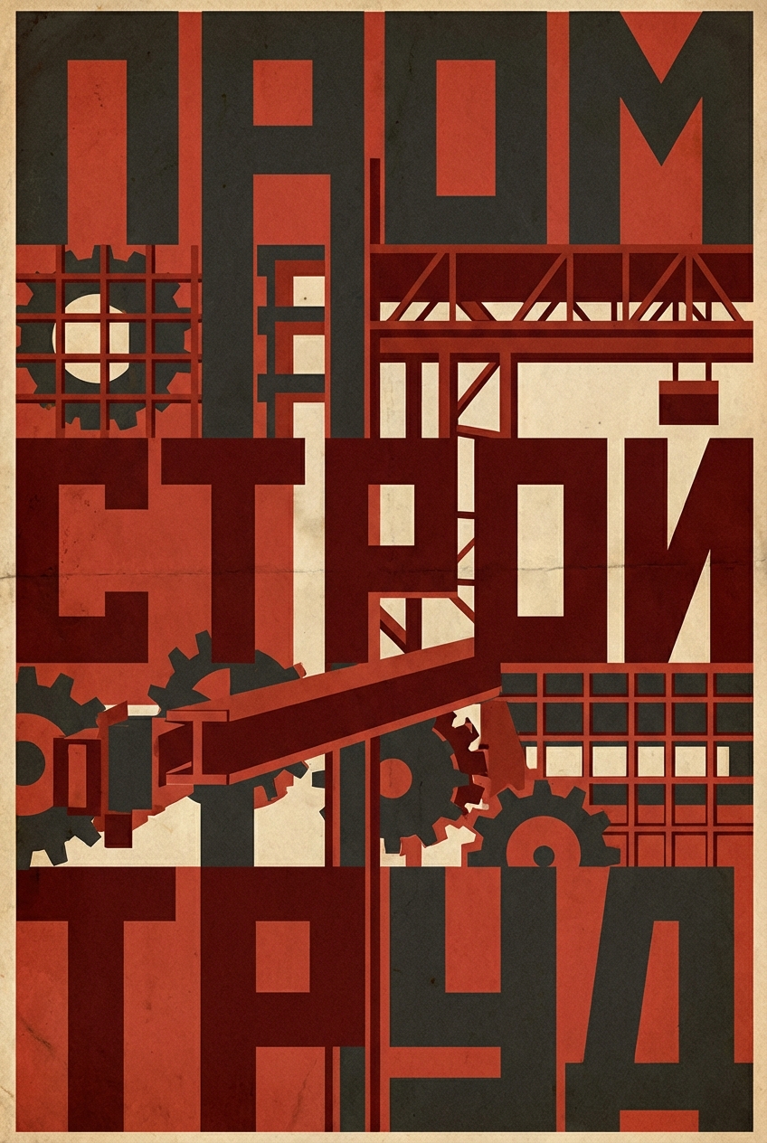 Constructivism Typography - for wall decoration | poster.sh