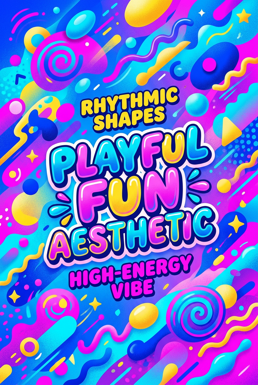 Playful Fun Floating Blue Art - for online marketing | poster.sh