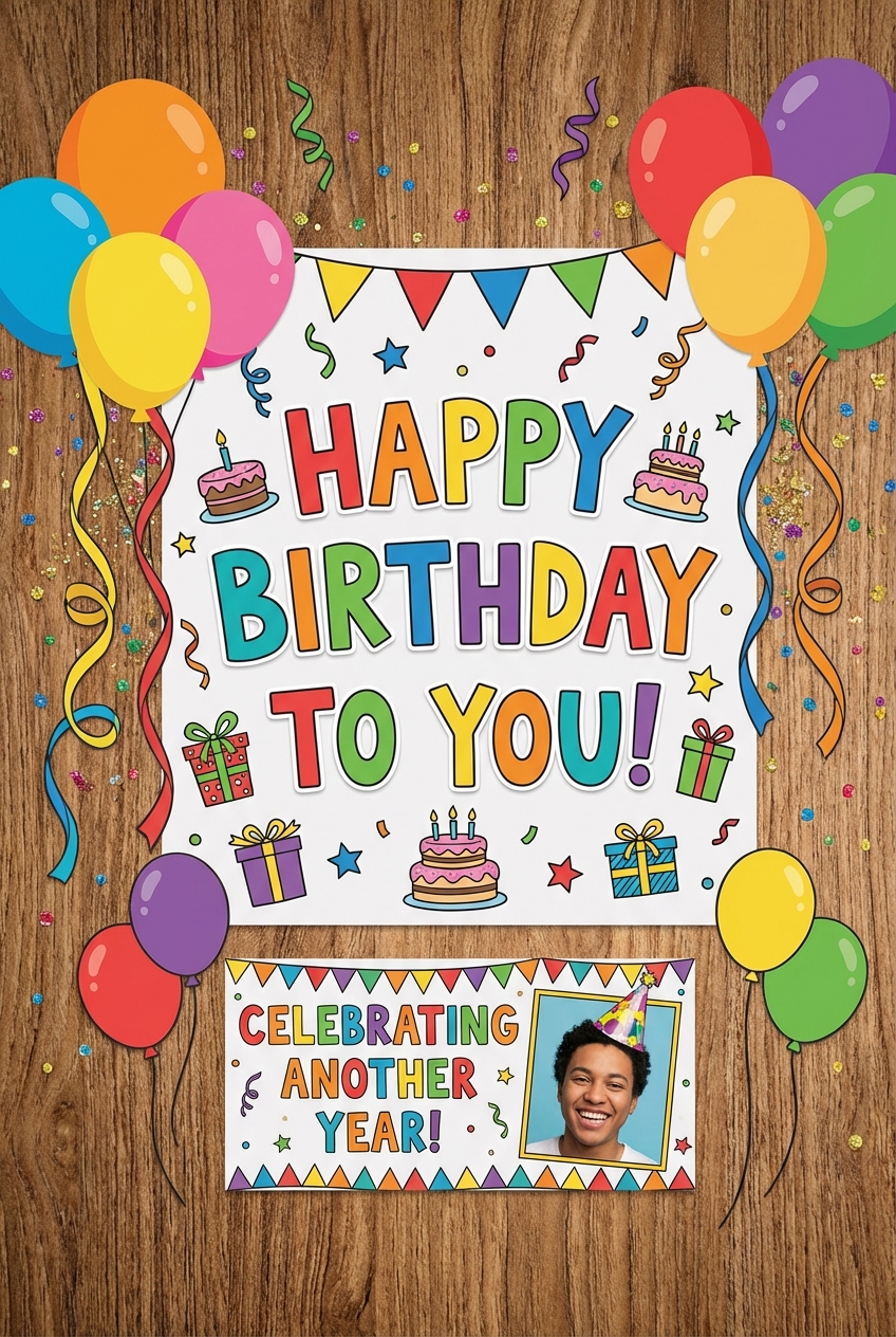 Happy Birthday Poster Party Themes - for birthday celebrations | poster.sh