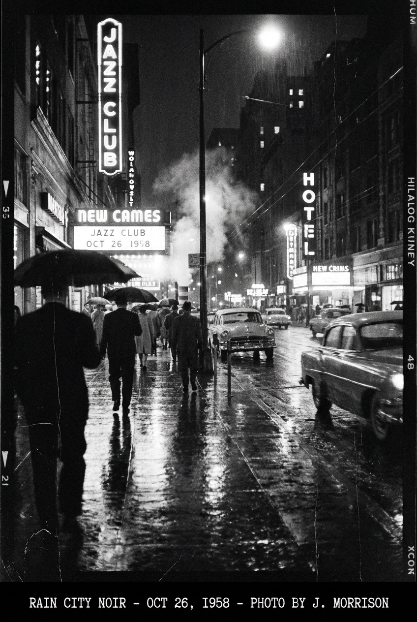 Film Grain Candid Neon Photo - for wall decoration | poster.sh