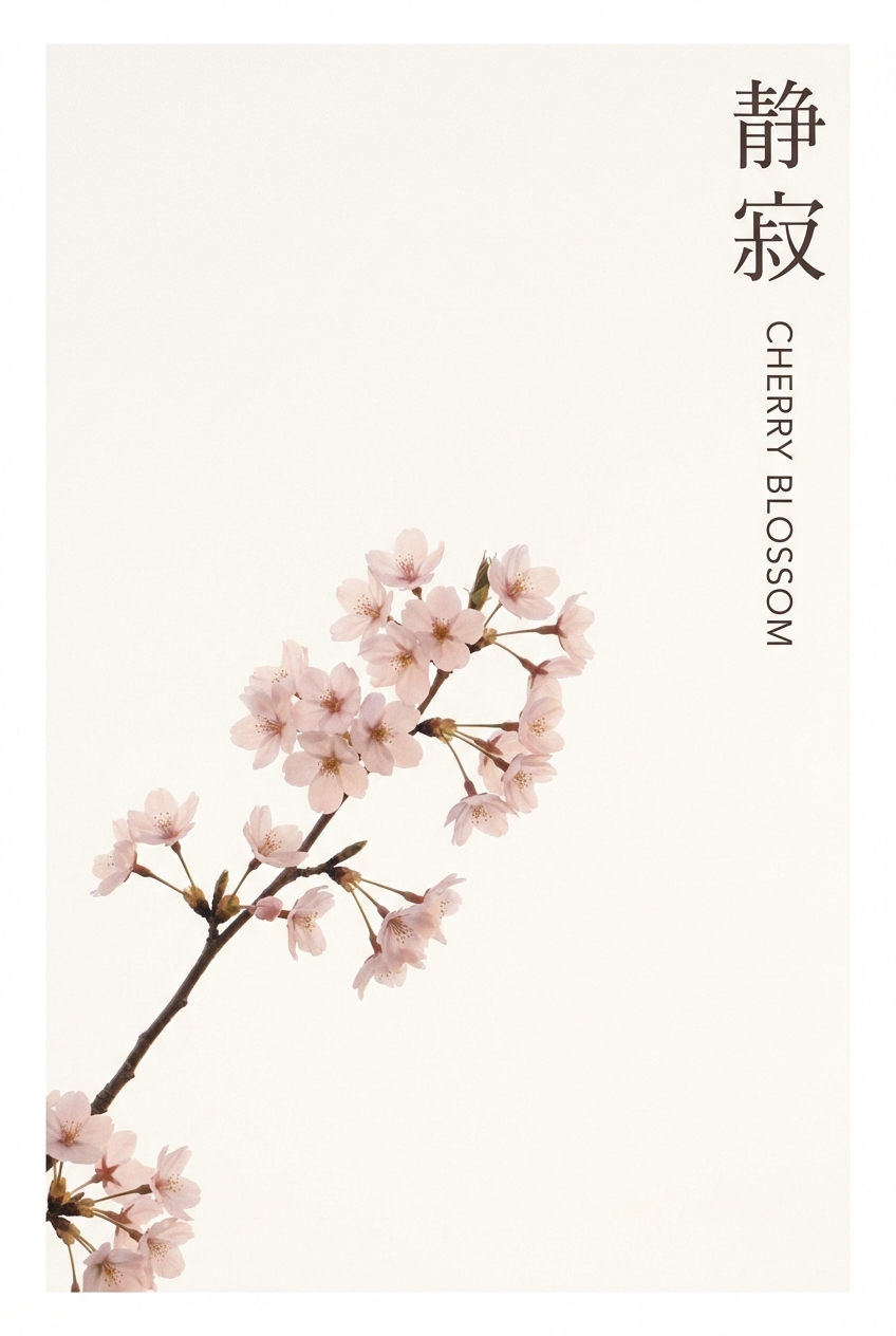 Japanese Minimalism Blossom Pastel - for online marketing | poster.sh