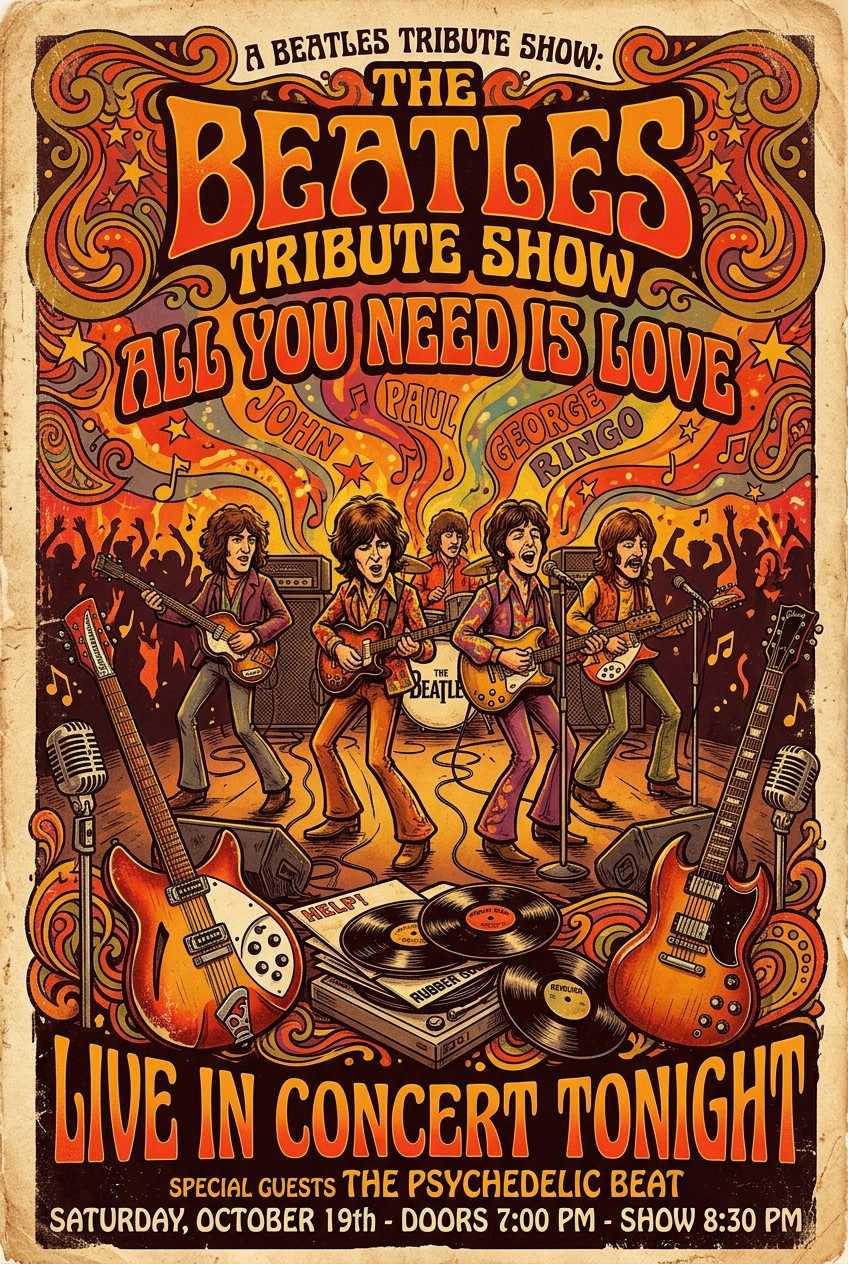 Concierto Psicodélico - para eventos musicales | poster.sh