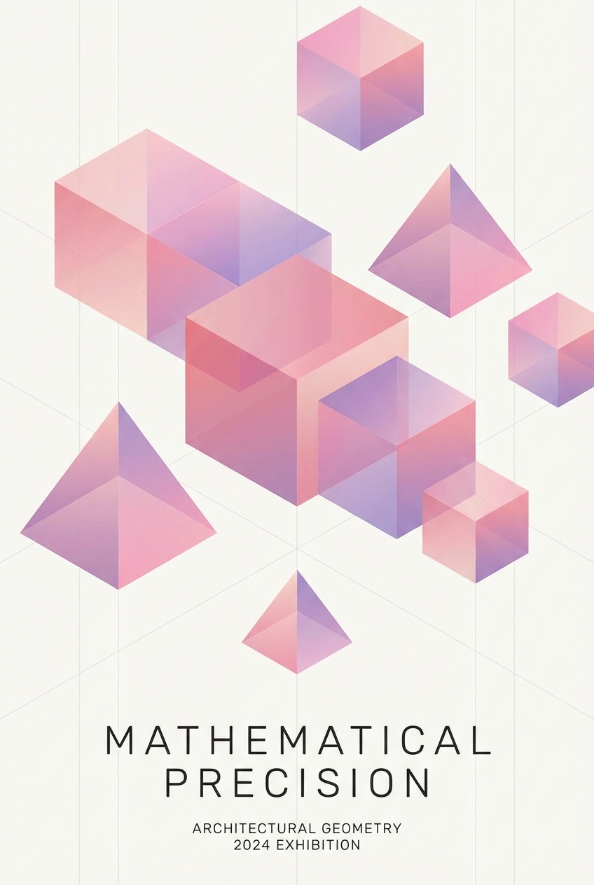3D等距数字艺术风格几何海报,适用于网络营销 | poster.sh