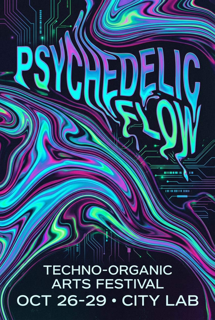 Acid Graphics Typography - for technology branding | poster.sh