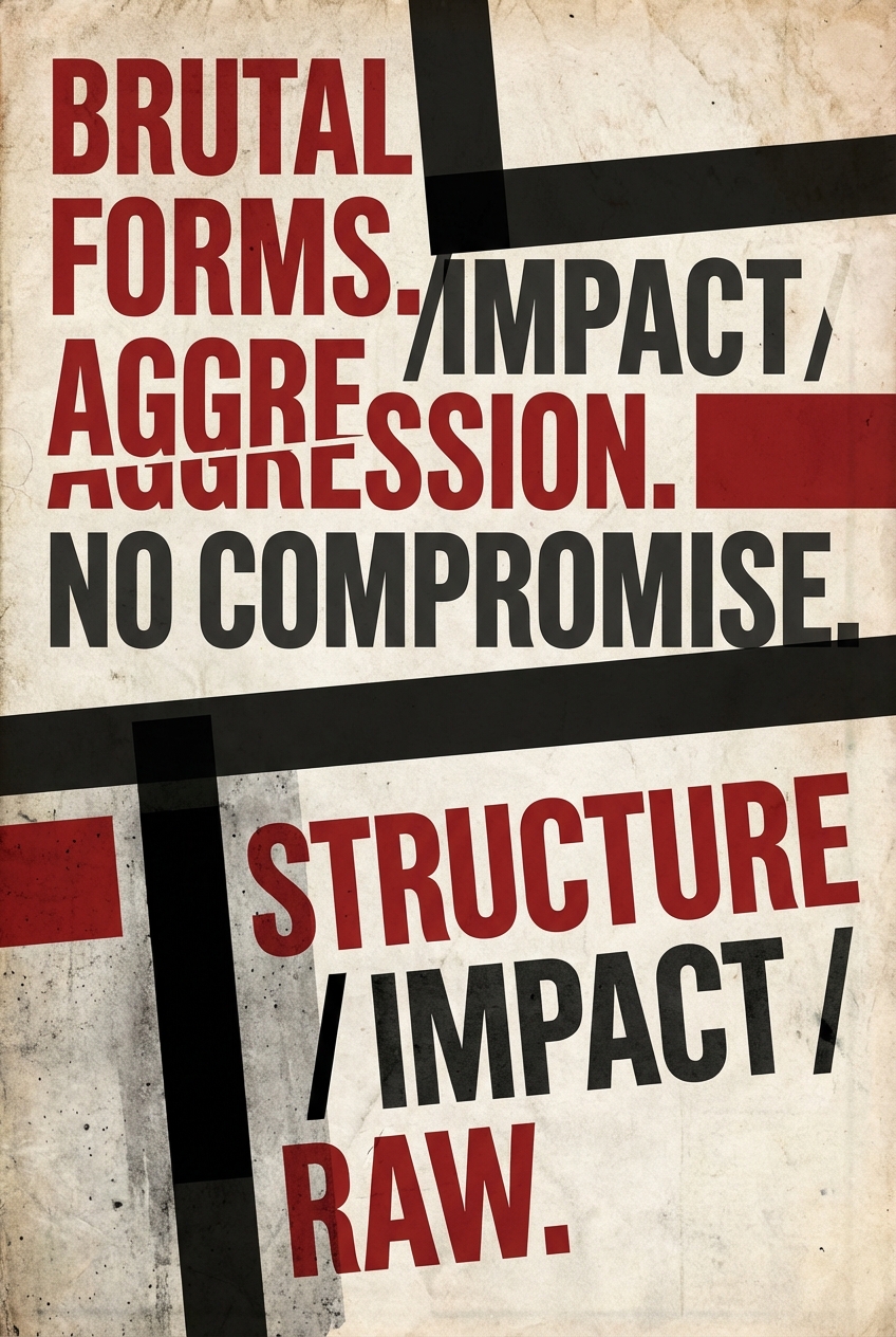 Brutalist Typography - for wall decoration | poster.sh