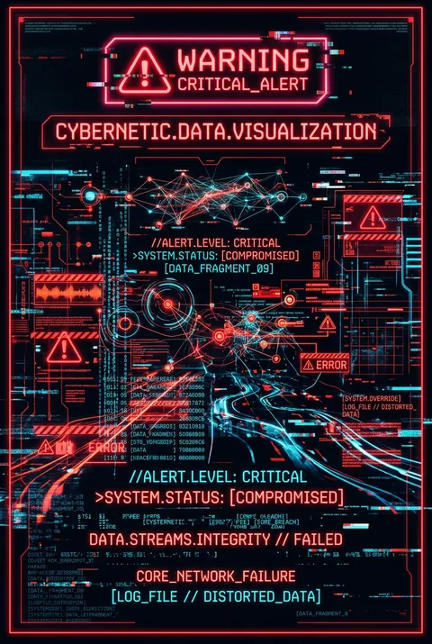 Glitch Infographic - for online marketing | poster.sh