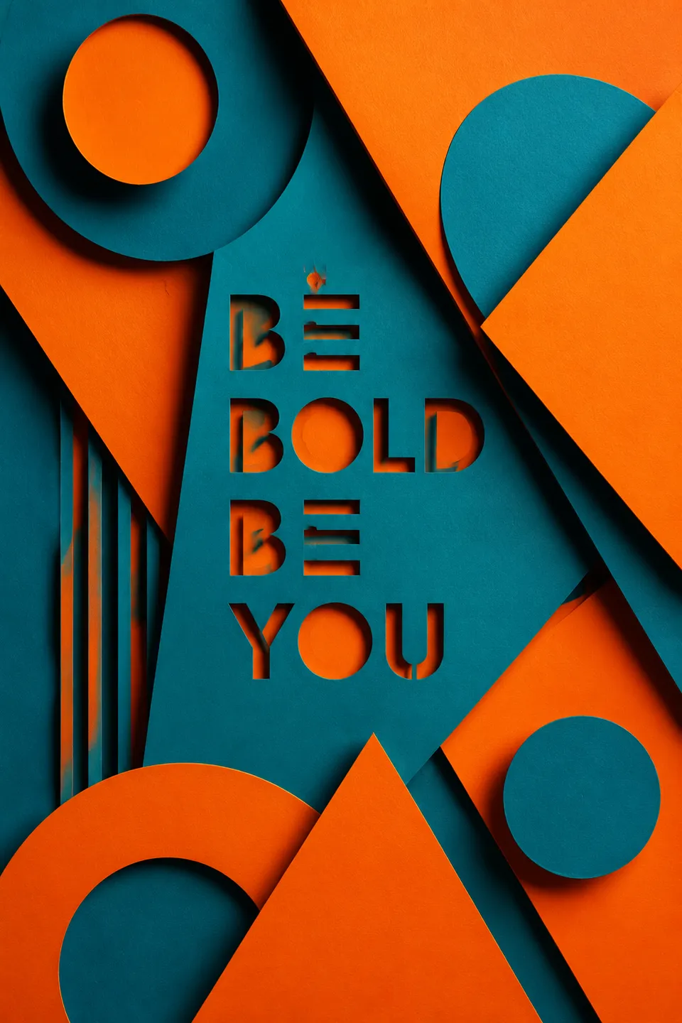 Paper Cut Geometric Vibrant Illustration - for technology branding | poster.sh