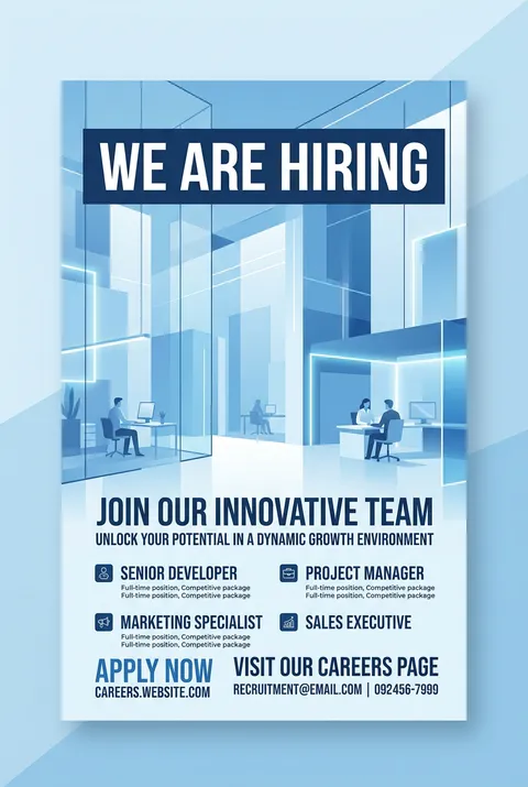 Minimalist Recruitment - for modern spaces | poster.sh