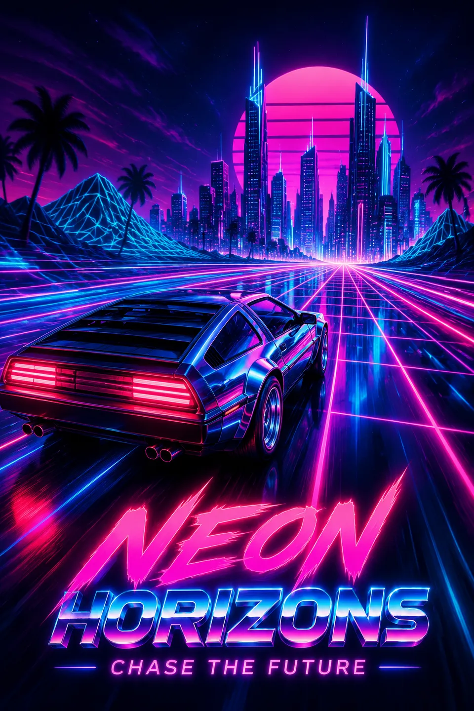 Eventos Deportivos Synthwave - para decoración de pared | poster.sh