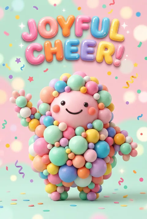 3d Bubble Text Illustration - for wall decoration | poster.sh