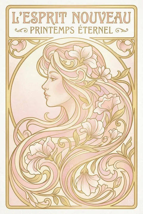 现代新艺术画廊装饰画,女性与花卉曲线融合,墙面装饰海报