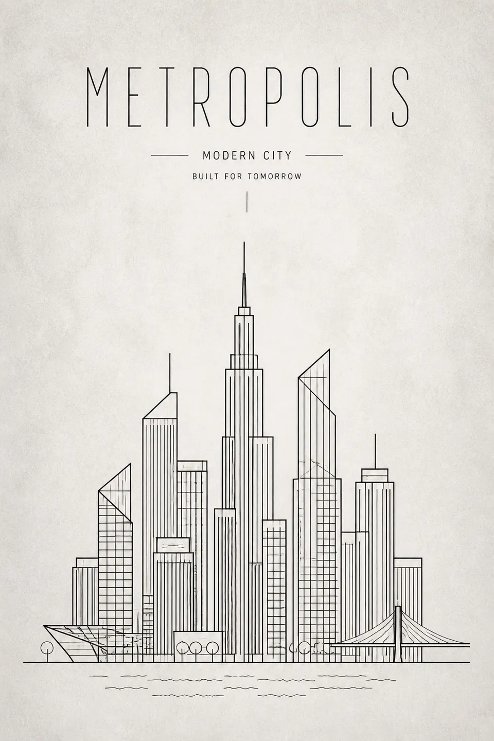 Arte Lineal Urbano - para decoración de pared | poster.sh