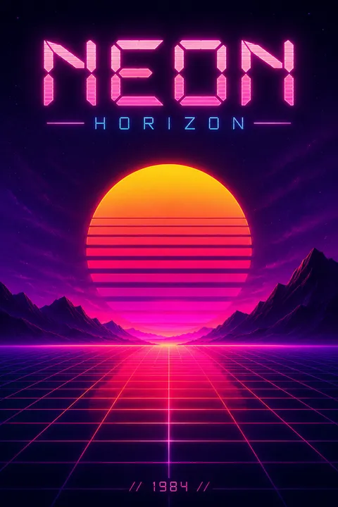 Synthwave Digital Art - for online marketing | poster.sh