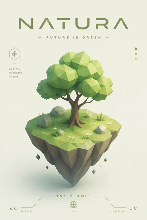 Diseño de póster generado por IA