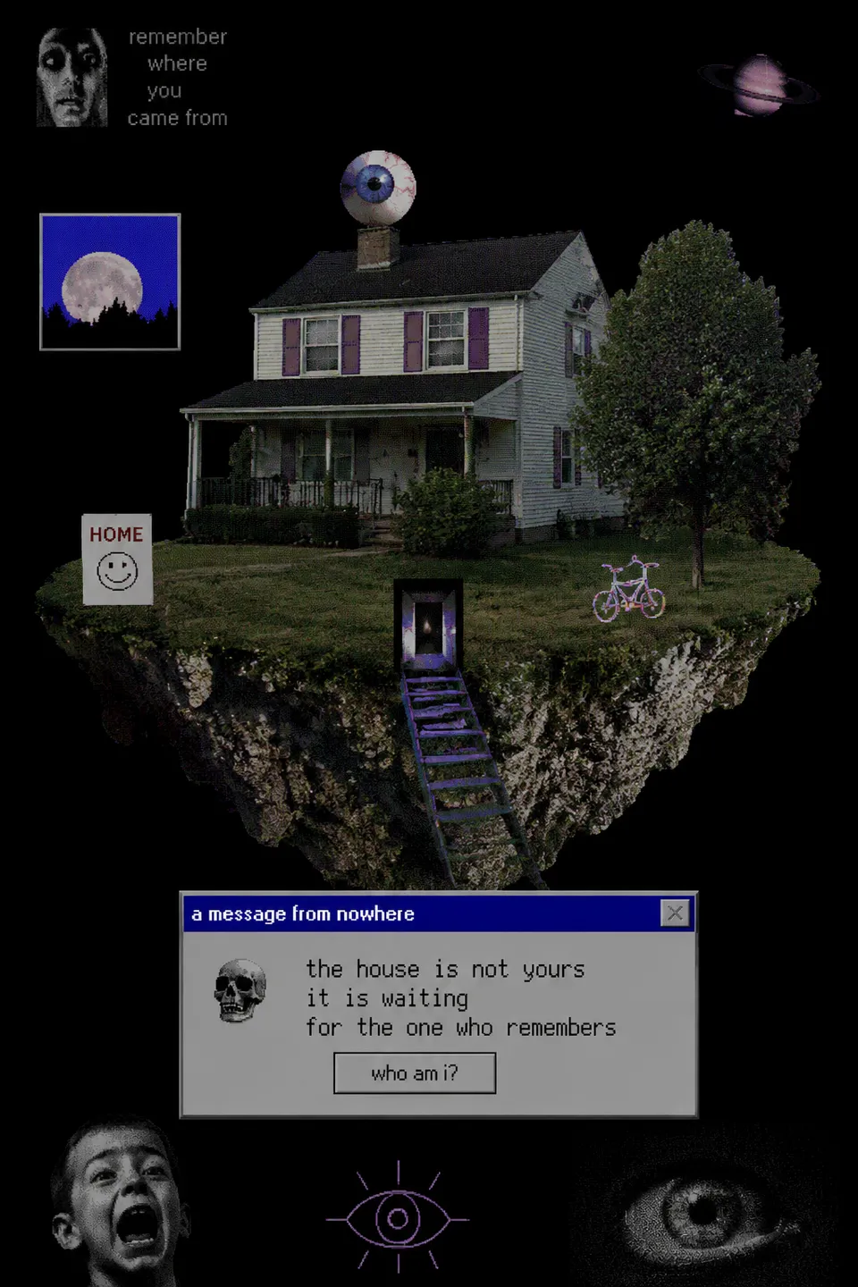 Printable Weirdcore Suburban Web Art - for online marketing | poster.sh