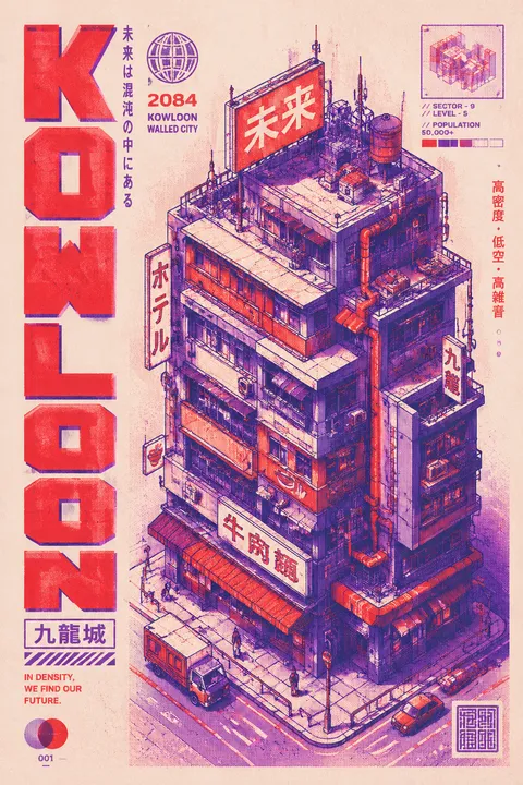 Diseño de póster generado por IA