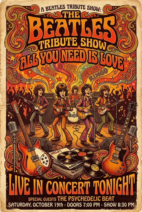 Psychedelic Concert - for music events | poster.sh