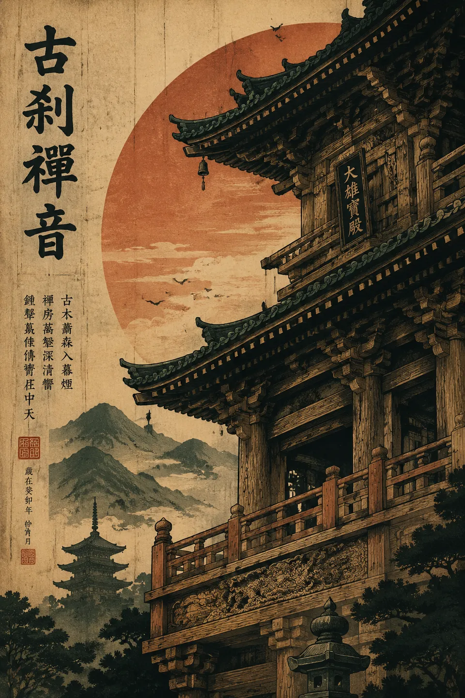 Ilustración Xilográfica - para materiales impresos | poster.sh