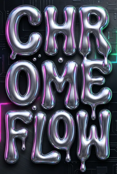 Liquid Chrome Digital Art - for online marketing | poster.sh