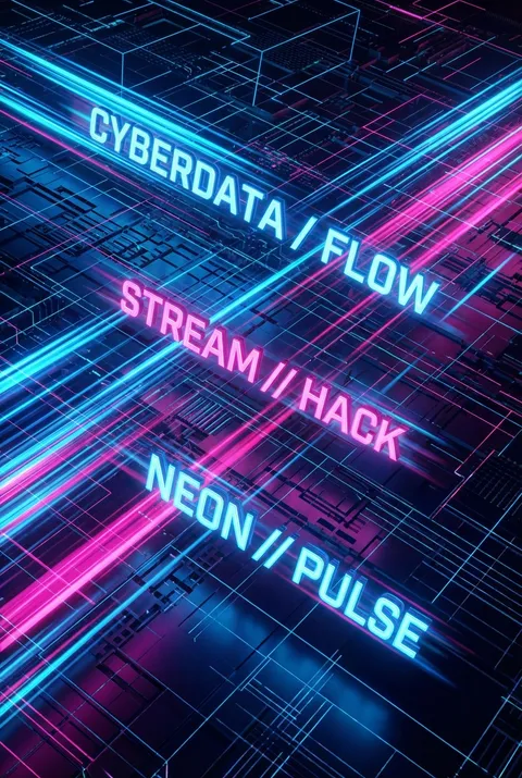 赛博朋克数字艺术，适用于科技活动海报