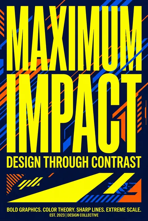 Affiche créée avec l’IA, style Typographie expressive