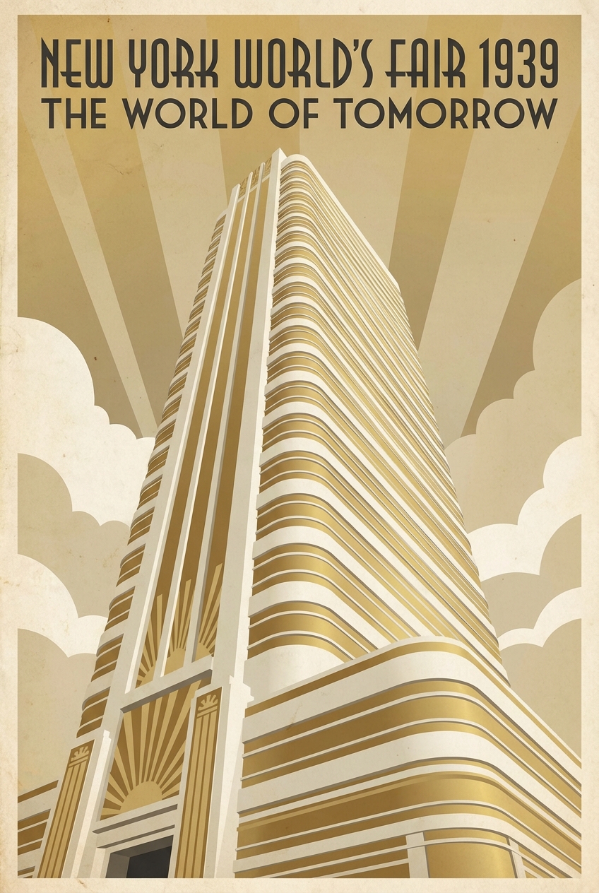 Art Deco Towering Skyscraper Facade - for wall decoration | poster.sh
