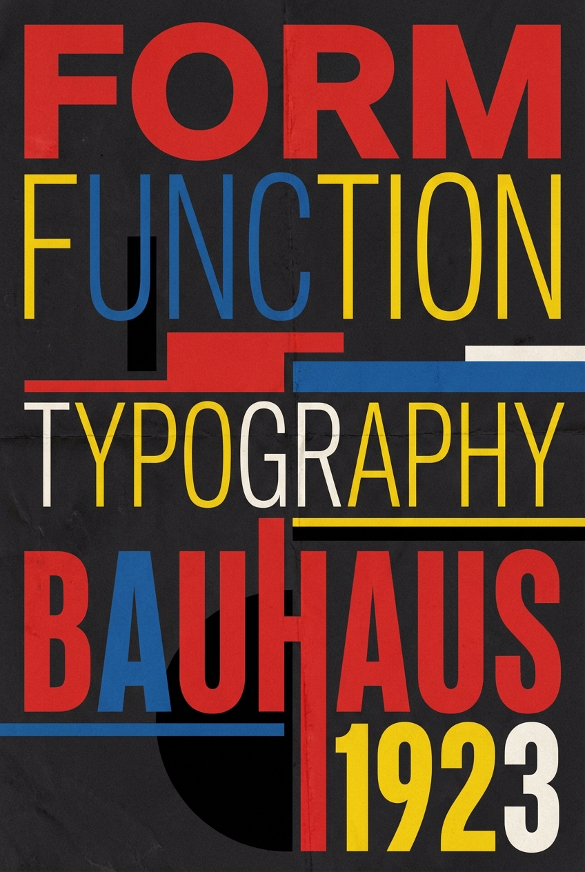 Bauhaus Typography - for wall decoration | poster.sh