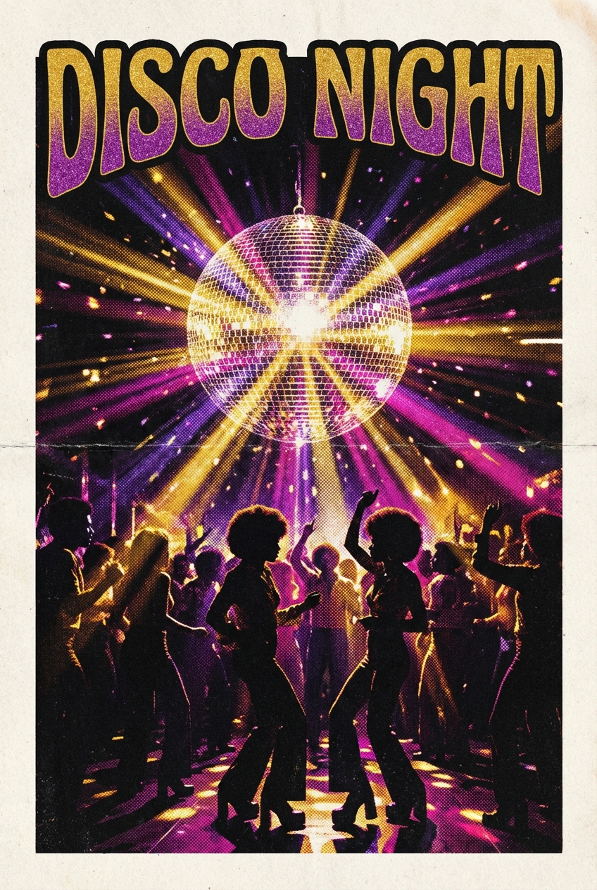 Disco Party - for wall decoration | poster.sh