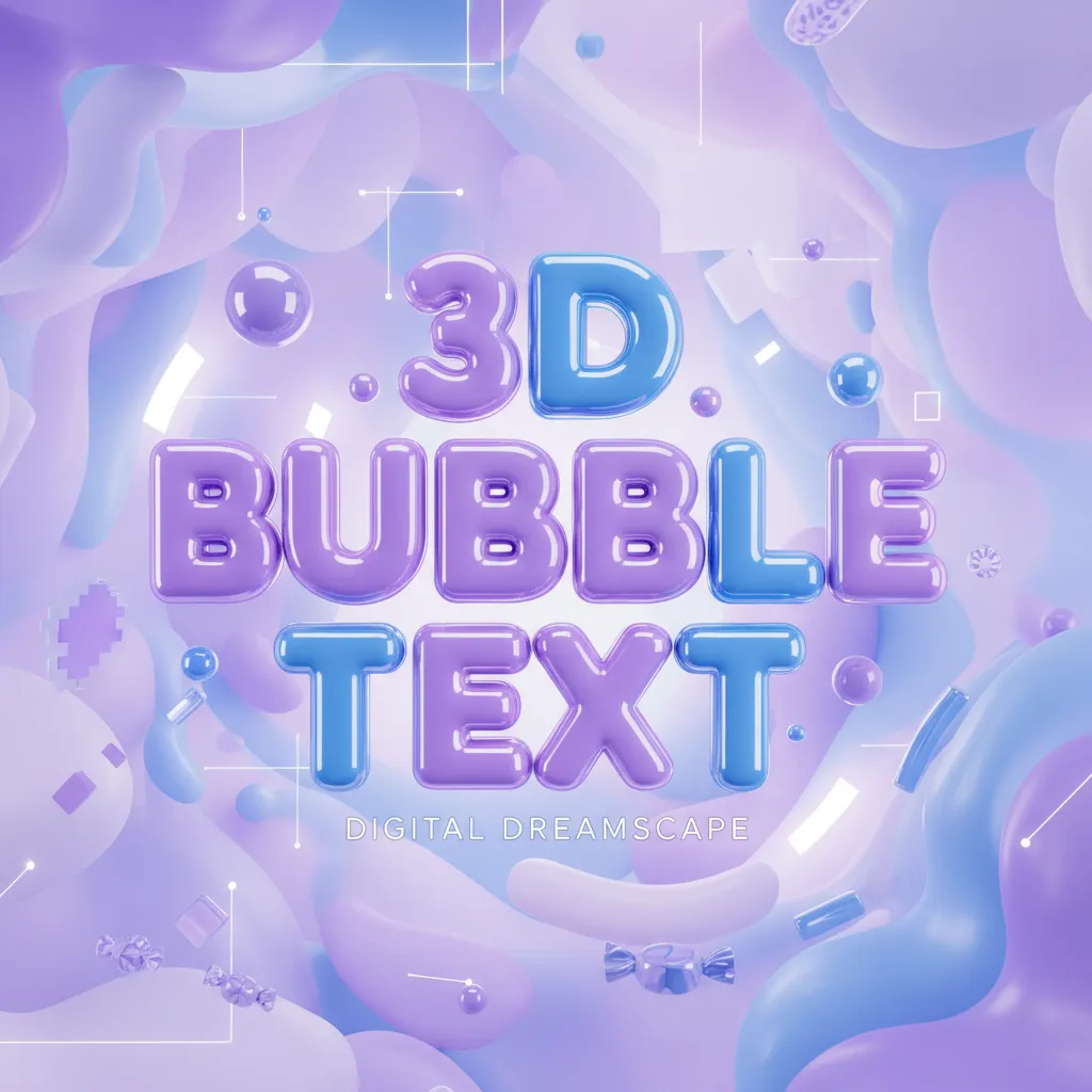 3Dバブルテキスト